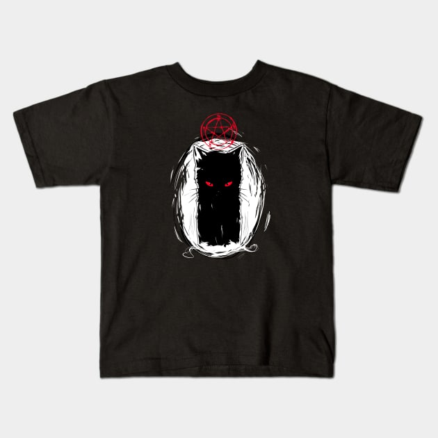 Unholy Meow Kids T-Shirt by SkyNeko